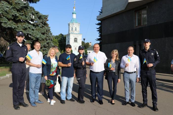 Колектив Сумської філії ХНУВС взяв участь у міських заходах до Дня Державного Прапора України