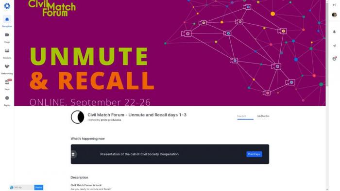 Participation in the international interactive online event Civil Match Forum