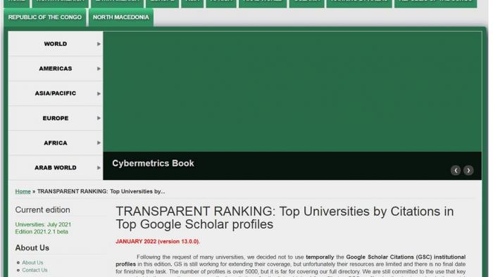 ХНУВС у рейтингу «Top Universities by Citations in Top Google Scholar profiles»