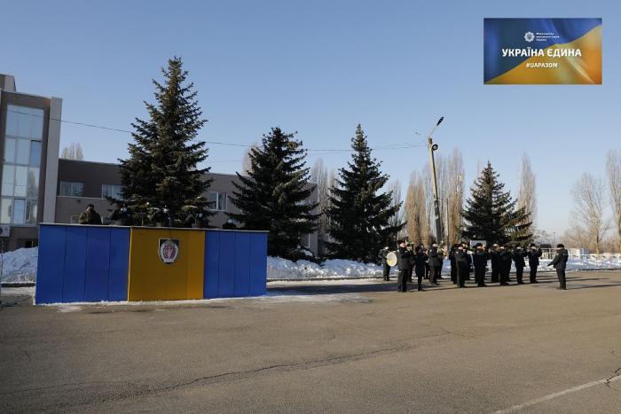 Курсанти ХНУВС виконали Державний Гімн України під час загальноуніверситетського шикування