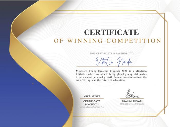 Перемога у фінальному етапі міжнародної програми Young Creators Program