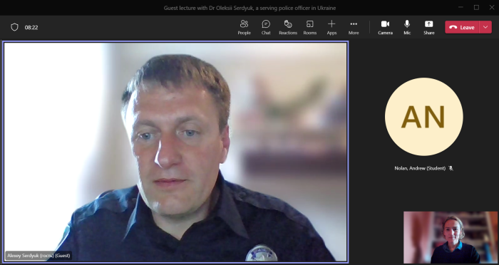 Гостьова лекція для магістрів кримінології з Кембриджу