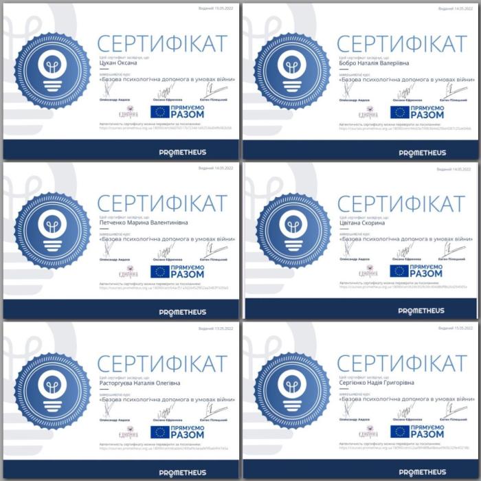 Команда «Рівні Можливості» ХНУВС пройшла курс «Базова психологічна допомога в умовах війни»