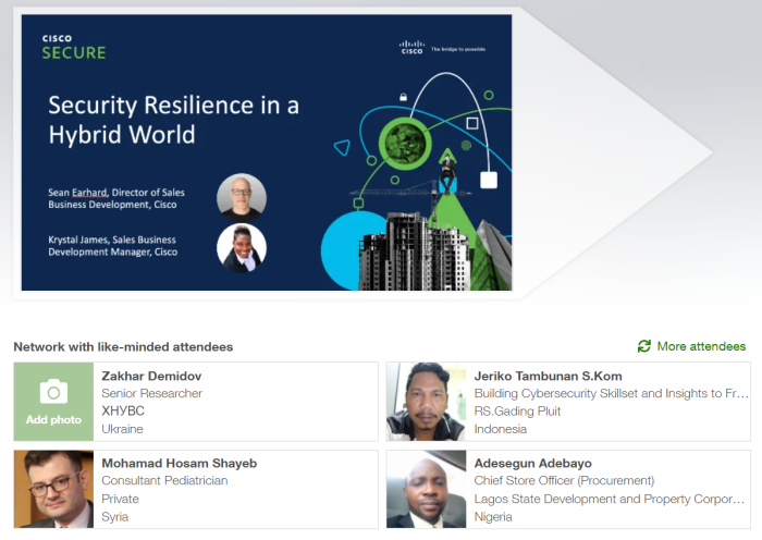 Участь у вебінарі «Security Resilience in Hybrid World»