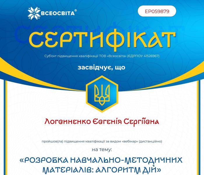 Розробка навчально-методичних матеріалів: алгоритм дій