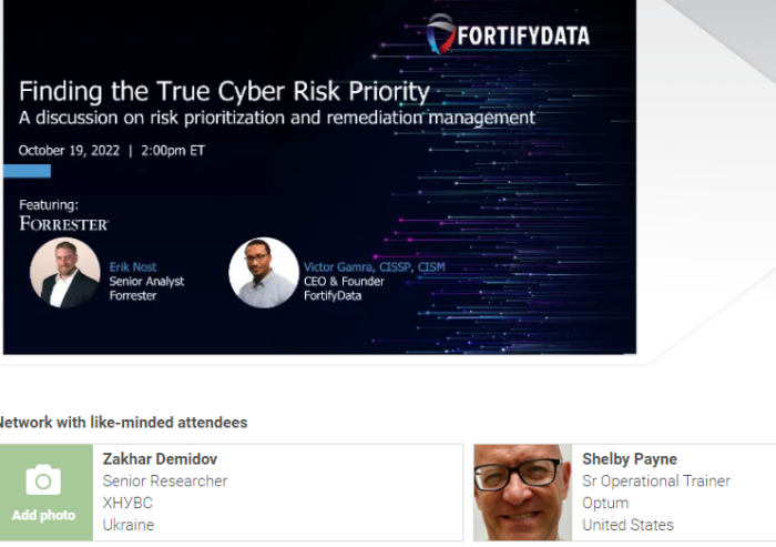 Участь у вебінарі з питань визначення пріоритетів кіберризиків і їх усунення