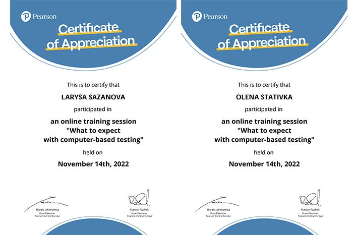 Викладачі кафедри іноземних мов пройшли навчання з комп’ютерного тестування