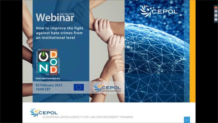 Участь у навчальному вебінарі від Агентства Європейського Союзу (CEPOL)