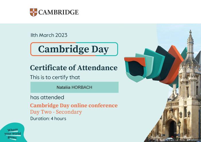 Участь у конференції зі створення успішного середовища для складання іспиту з іноземної мови