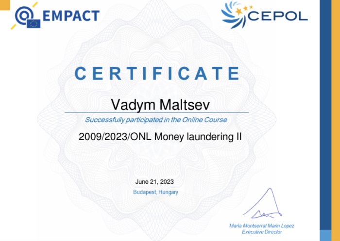 Навчання на освітній платформі LEEd CEPOL