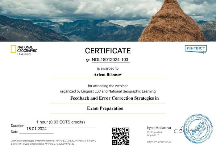 Стратегії виправлення помилок під час підготовки до іспиту з англійської мови
