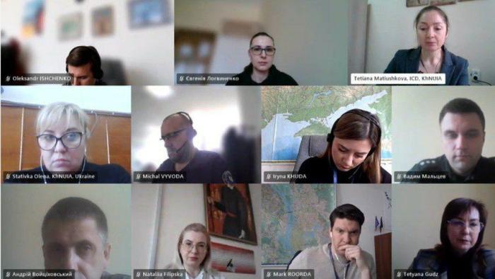 Online meeting between representatives of KhNUIA and EUAM
