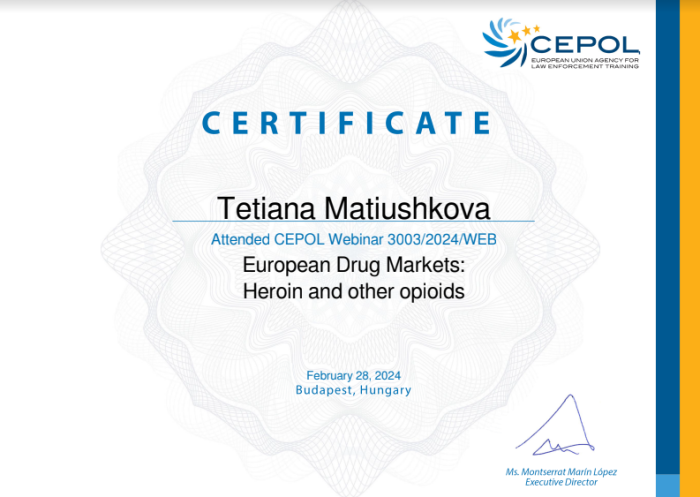 Participation in the webinar 