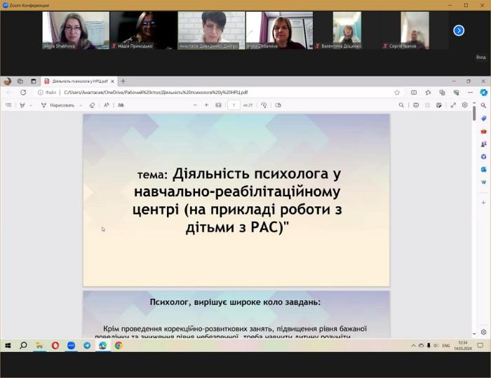Бінарне заняття для студентів-психологів