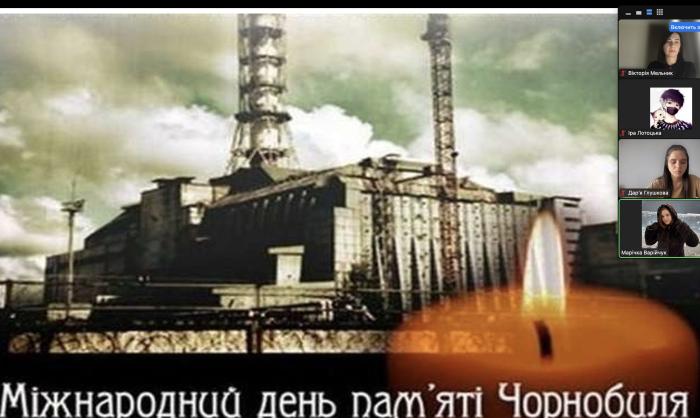 Засідання наукового гуртка, присвячене 38-й річниці аварії на Чорнобильській АЕС 