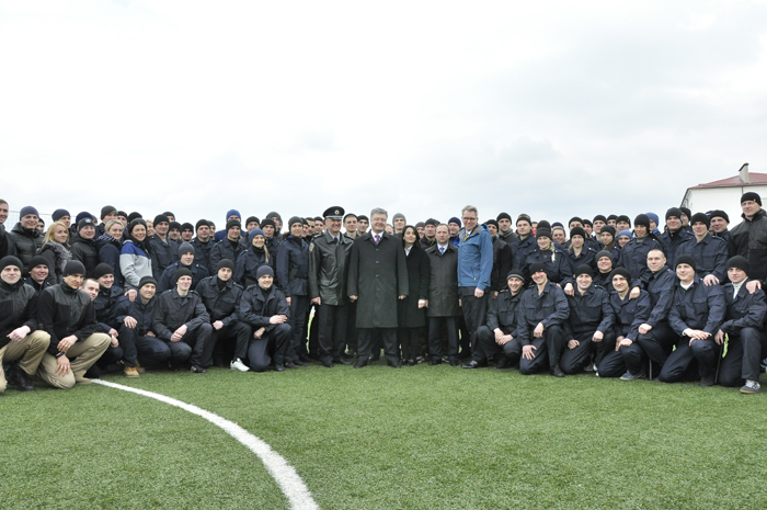 The President of Ukraine Petro Poroshenko attended the National University of Internal Affairs