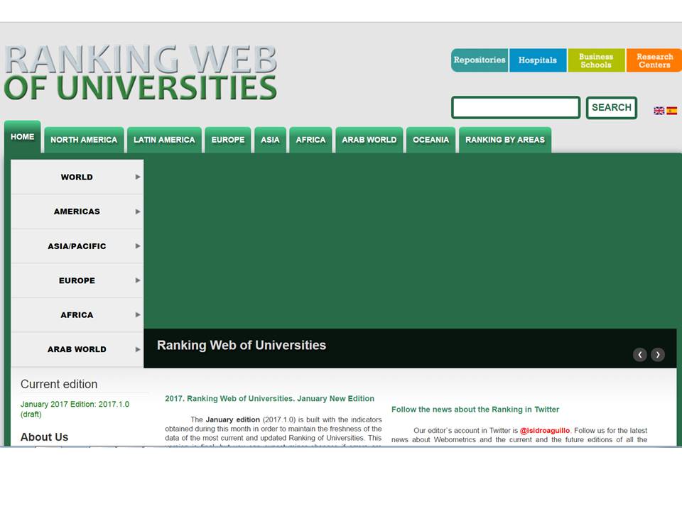Опубліковано новий web-рейтинг університетів світу  Ranking Web of Universities!