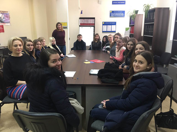 Тренінг для студентів у Харківському обласному центрі зайнятості