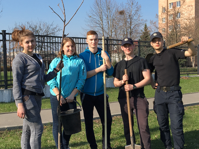 Озеленення території університету триває