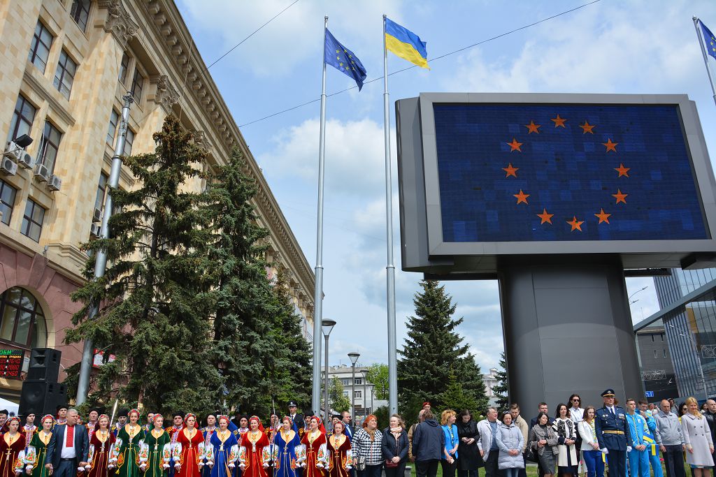 The university administration, cadets and students took part in the events dedicated to the Day of Europe