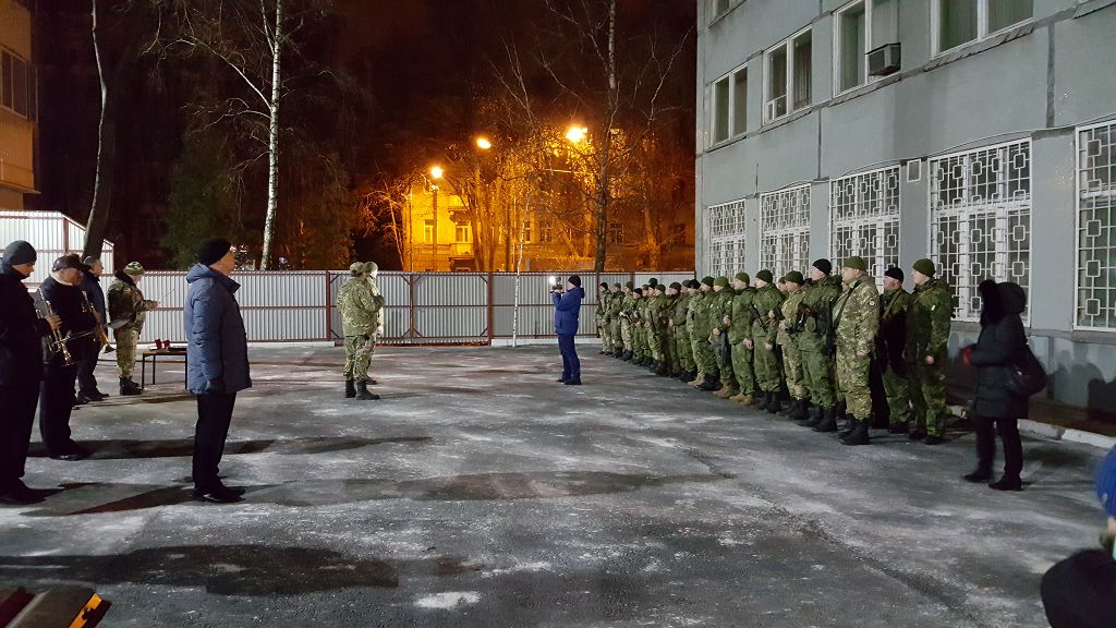 Представники «Академії поліції» ХНУВС взяли участь в урочистому шикуванні перед відбуттям правоохоронців у зону АТО