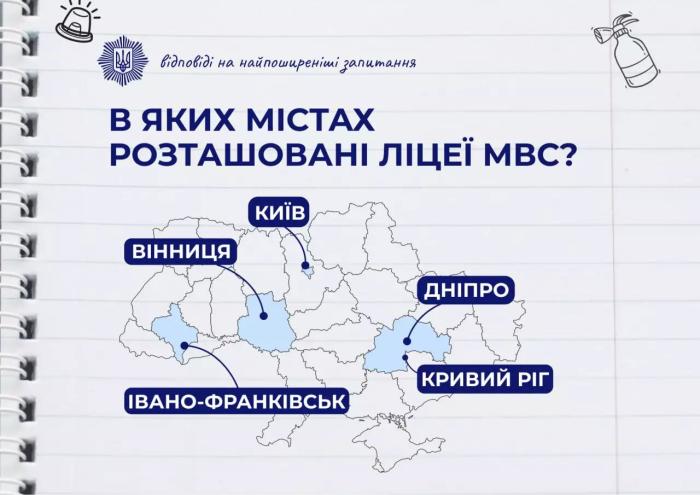 Запрошуємо до вступу в ліцеї безпекового спрямування та національно-патріотичного виховання МВС України