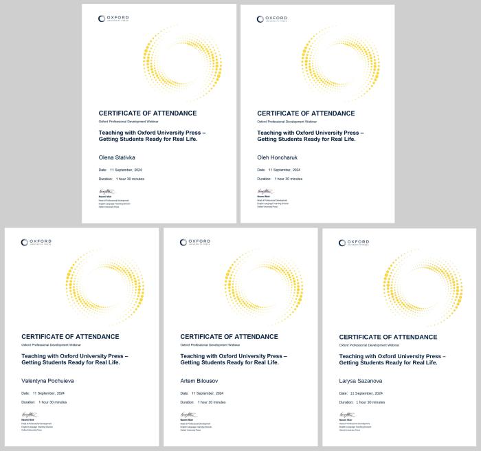 Участь у вебінарі з покращення викладання англійської мови