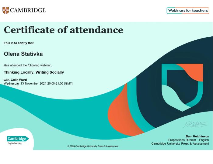 Вебінар про підготовку здобувачів освіти до академічного письма