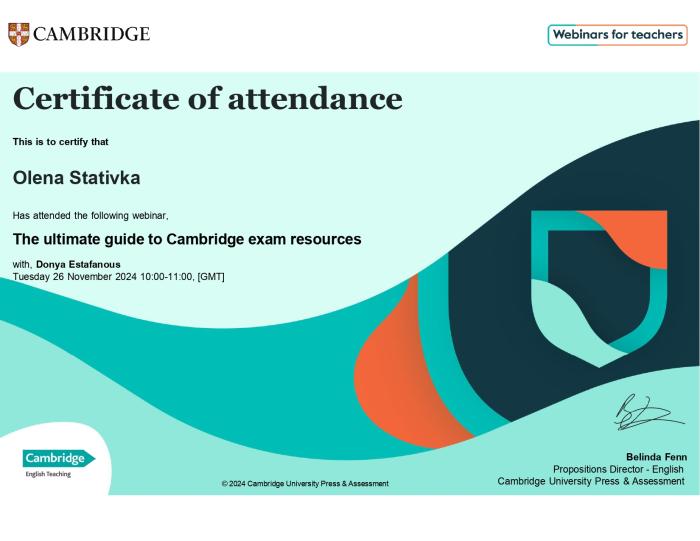 Вебінар із підготовки здобувачів вищої освіти до складання іспиту з англійської мови