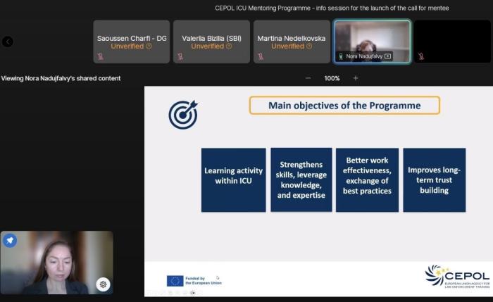 Участь у презентації навчальної менторської програми – CEPOL ICU Mentoring Programme 2025