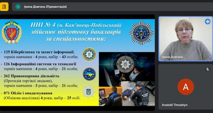 Профорієнтаційна онлайн-зустріч зі школярами
