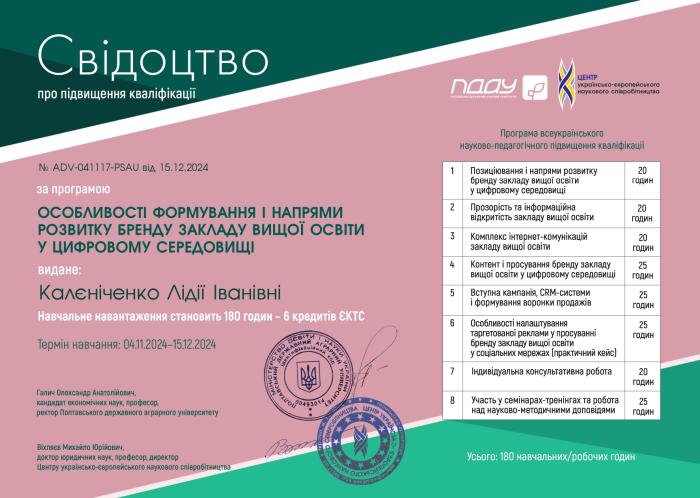 Підвищення кваліфікації онлайн