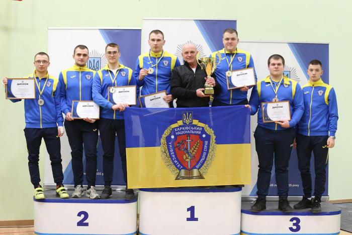 Команда ХНУВС посіла друге місце у змаганнях з гирьового спорту 