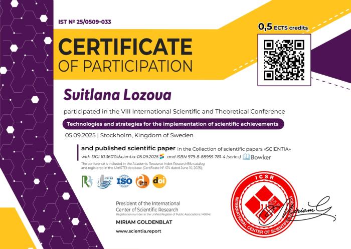 Підвищення кваліфікації в межах форуму «Технології та стратегії впровадження наукових досягнень»