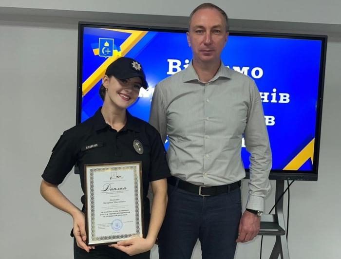 Cadet Kateryna LISOVENKO received a personalized scholarship from the Head of Sumy Regional Military Administration