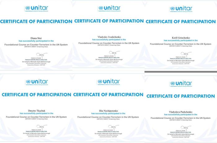 Опанування курсу ООН із протидії тероризму