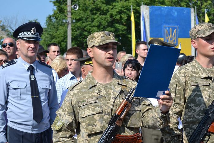 Ректор поздоровив випускників кафедри військової підготовки університету зі складанням Військової Присяги