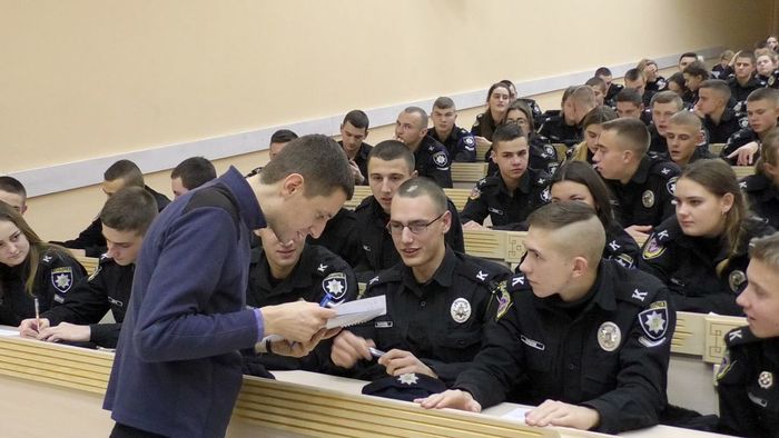 Binary lesson for cadets with the participation of the respresentative of  the UN Human Rights Monitoring Mission in Ukraine