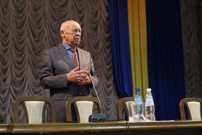 Перший ректор університету Олександр Бандурка провів лекцію для курсантів, присвячену 25-річчю вишу