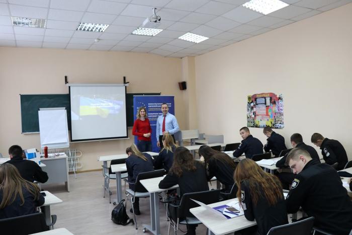 Representatives of EUAM Field Office in Kharkiv City and Kharkiv Office of UN Monitoring Mission on Human Rights have conducted workshops on human rights for cadets and students of KhNUIA