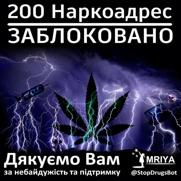 Чат-бот для месенджера Telegram «СтопНаркотик» допоміг заблокувати понад 200 наркоадрес