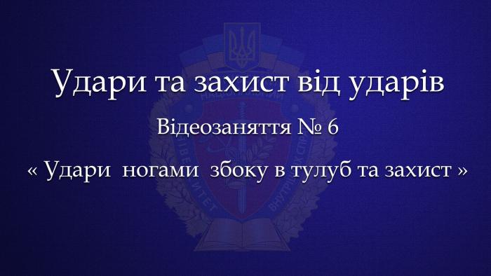 Відеозаняття із самозахисту. Заняття № 6