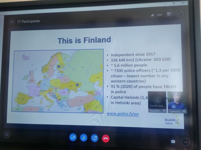 Курсанти університету ознайомилися з особливостями роботи поліції Фінляндії