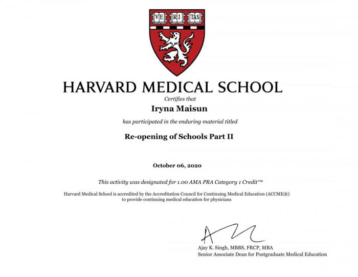 Вебінар «Re-opening of Schools Part II» - «Перевідкриття закладів освіти. Частина ІІ»