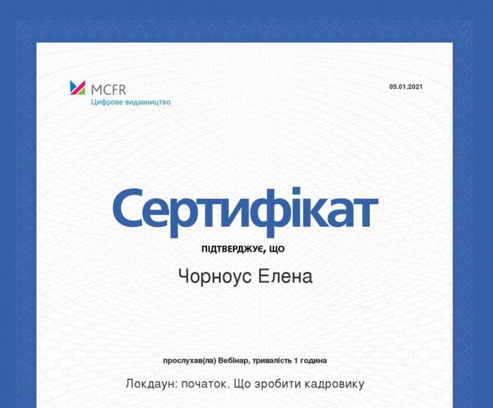 Участь у вебінарах з кадрових питань