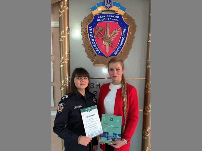 Курсантку факультету № 1 Наталію Расторгуєву відзначено стипендією Харківського міського голови «Обдарованість»