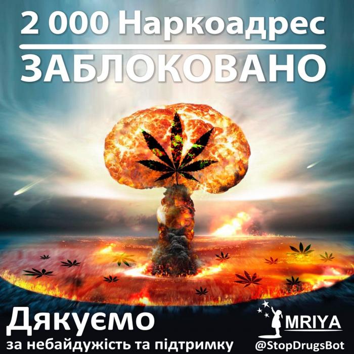 Користувачі чат-боту «СтопНаркотик» допомогли заблокувати 2000 інтернет-адрес «наркокрамниць»