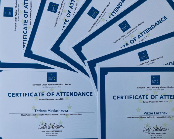 У ХНУВС завершилася серія вебінарів від Регіонального представництва КМЄС у Харкові